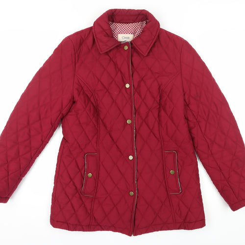 Marks and Spencer Women's Red Quilted Jacket Size 8