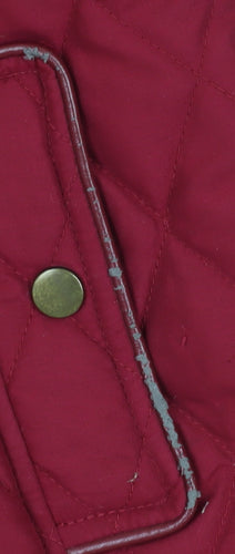 Marks and Spencer Women's Red Quilted Jacket Size 8