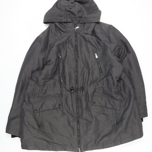 Marks and Spencer Women's Grey Parka Coat Size 24