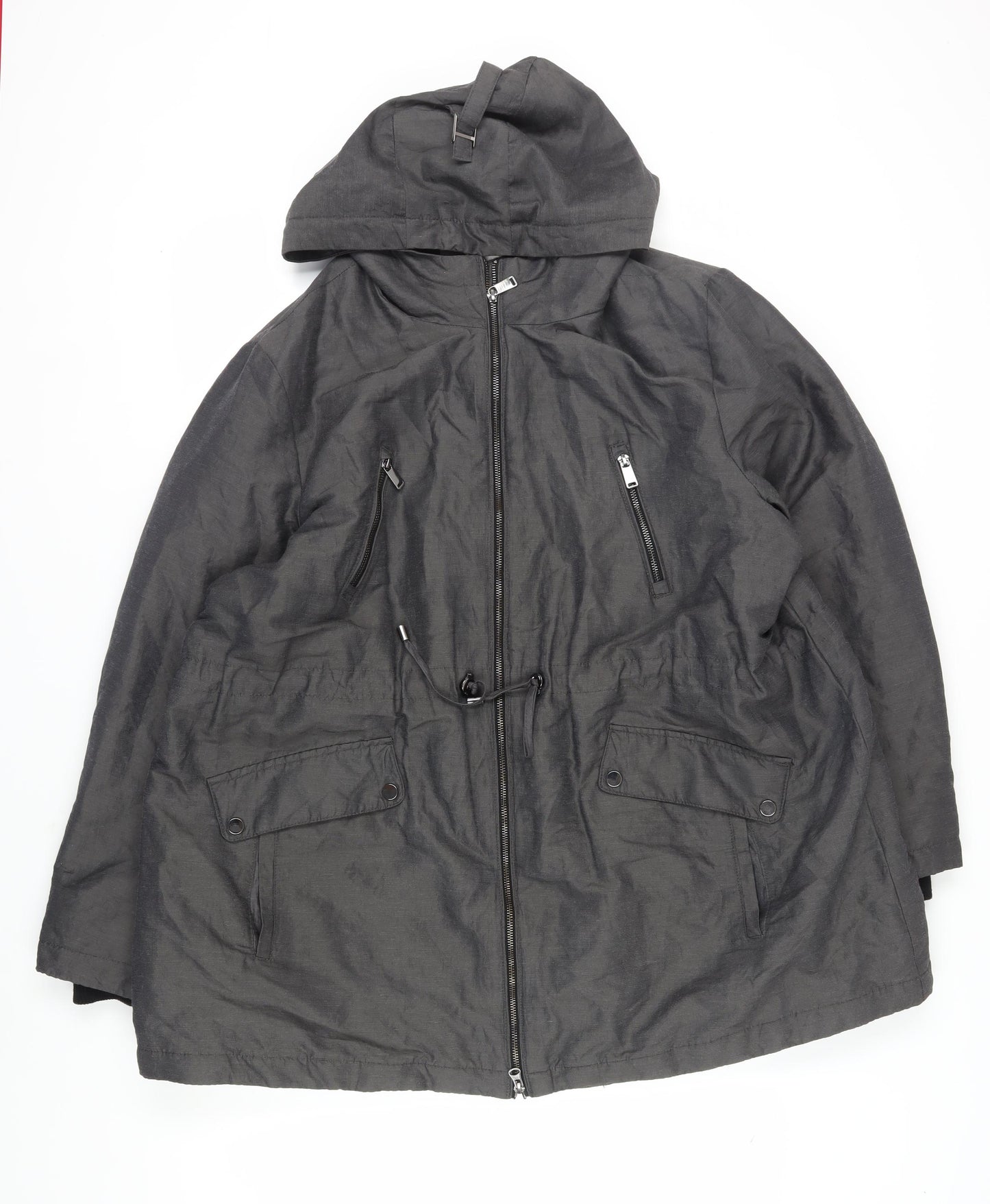 Marks and Spencer Women's Grey Parka Coat Size 24