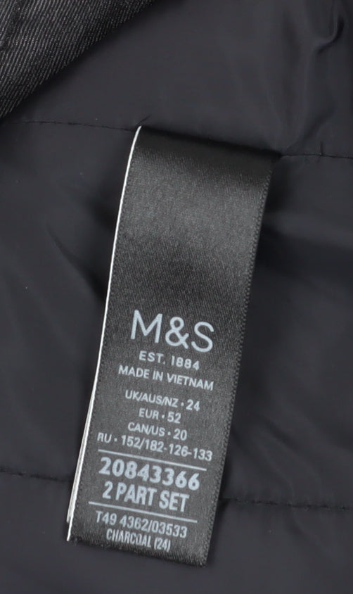 Marks and Spencer Women's Grey Parka Coat Size 24