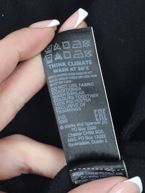 Marks and Spencer Women's Black Fleece Jacket Size 14