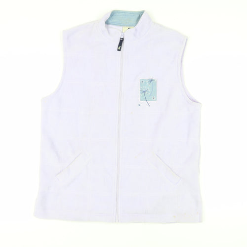 Tulchan Women's White Embroidered Waistcoat M