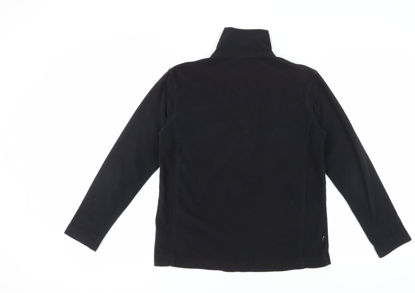 Campri Women's Black High Neck Fleece Pullover Sweatshirt