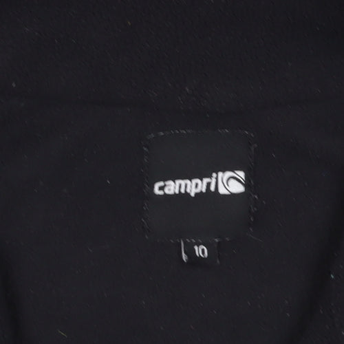 Campri Women's Black High Neck Fleece Pullover Sweatshirt