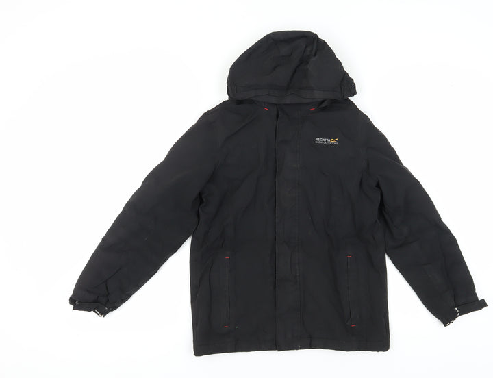 Regatta Boys Black Hooded Winter Jacket 11-12 Years