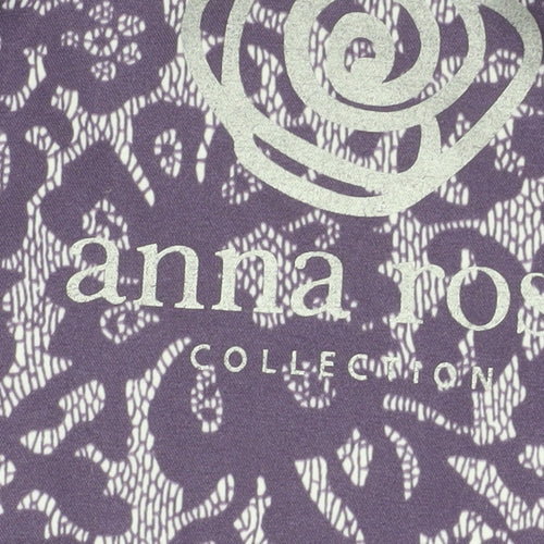 Anna Rose Women's Purple Floral Puffer Coat L