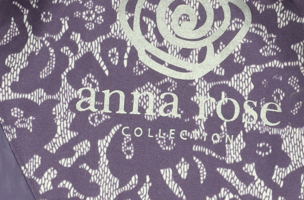 Anna Rose Women's Purple Floral Puffer Coat L