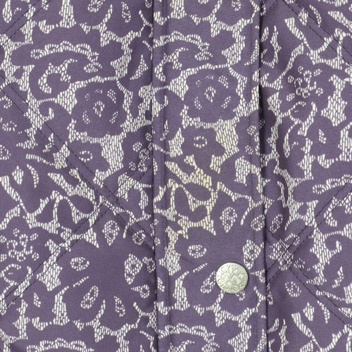 Anna Rose Women's Purple Floral Puffer Coat L