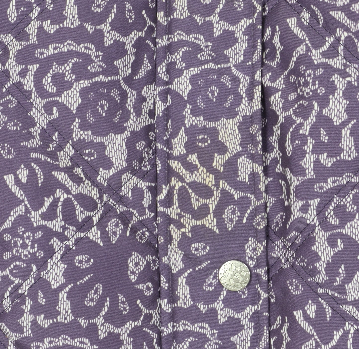 Anna Rose Women's Purple Floral Puffer Coat L