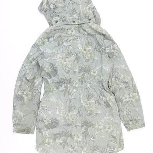 L.O.G.G. Girls Green Floral Parka Coat 11-12 Years