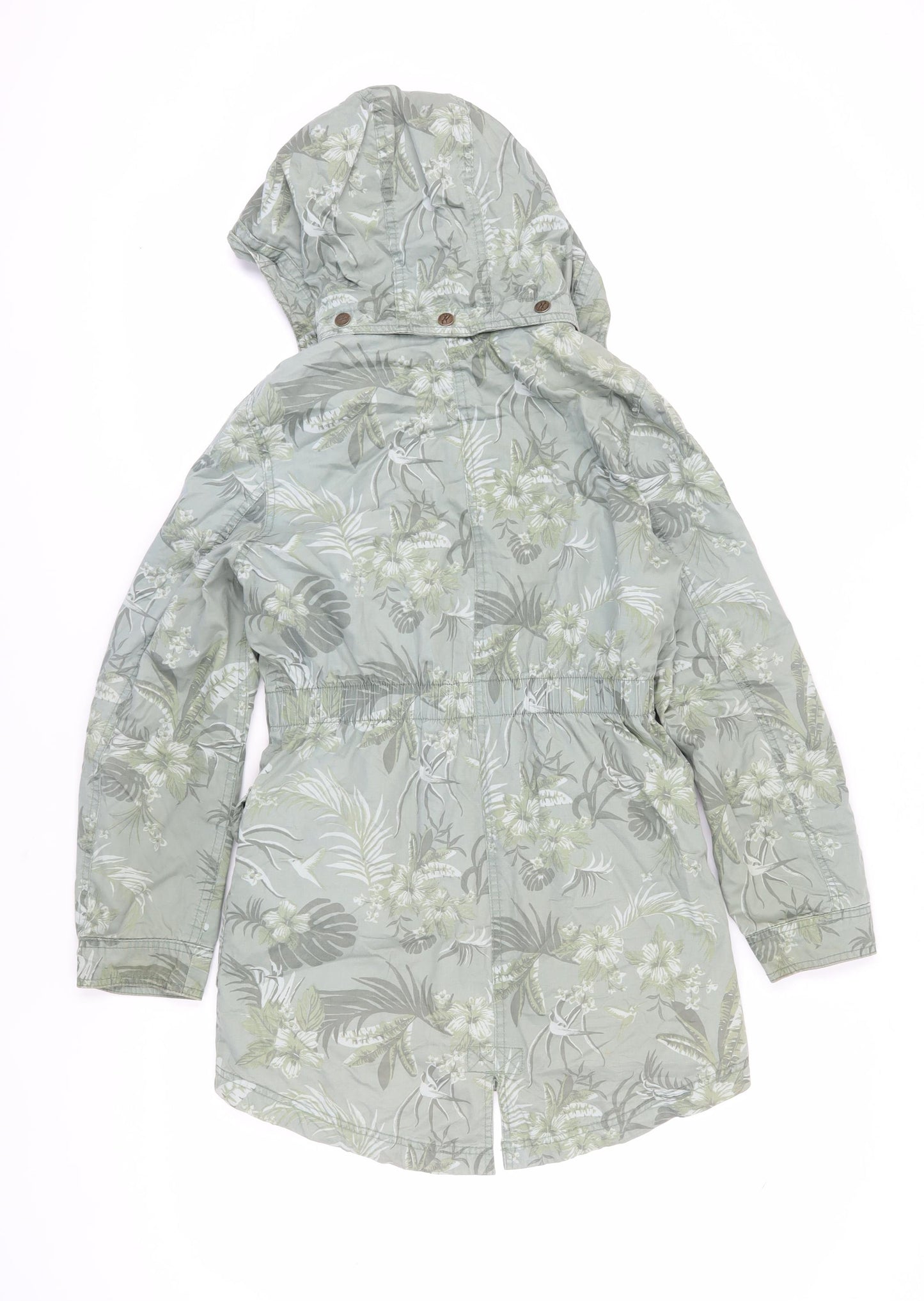 L.O.G.G. Girls Green Floral Parka Coat 11-12 Years