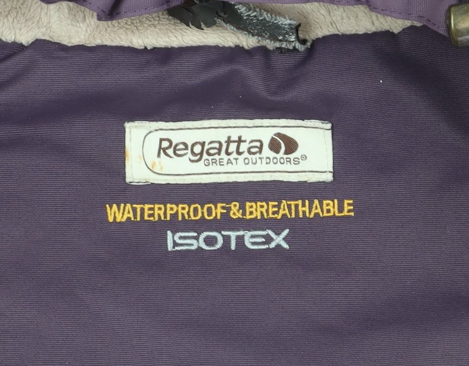 Regatta Women's Purple Mid-Length Parka Jacket Size 12