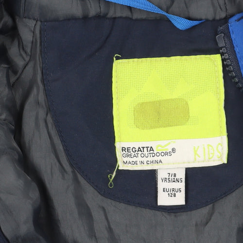 Regatta Boys Blue Parka Jacket 7 Years Winter Hooded