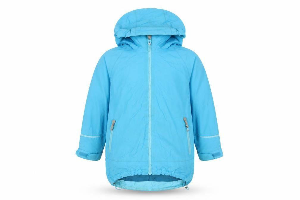 Front view of Sprayway boys’ blue hooded parka jacket 6-7 years