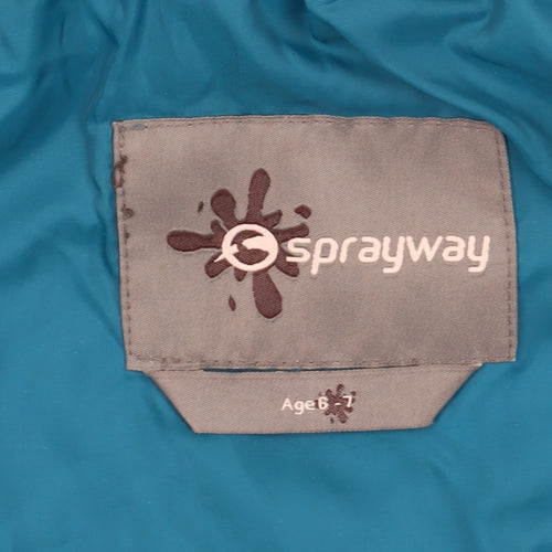 Sprayway Boys Blue Hooded Parka Jacket 6-7 Years
