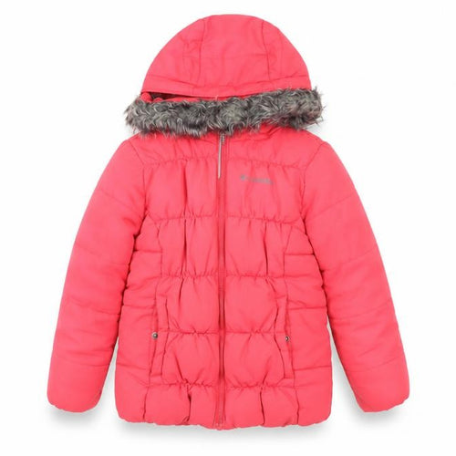 Columbia Girls Pink Puffer Jacket S Winter Hooded