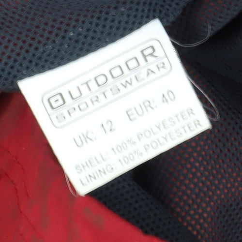 Outdoor Sportswear Women's Red Parka Jacket Size 12
