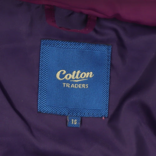 Cotton Traders Women's Red Puffer Jacket Coat Size 16