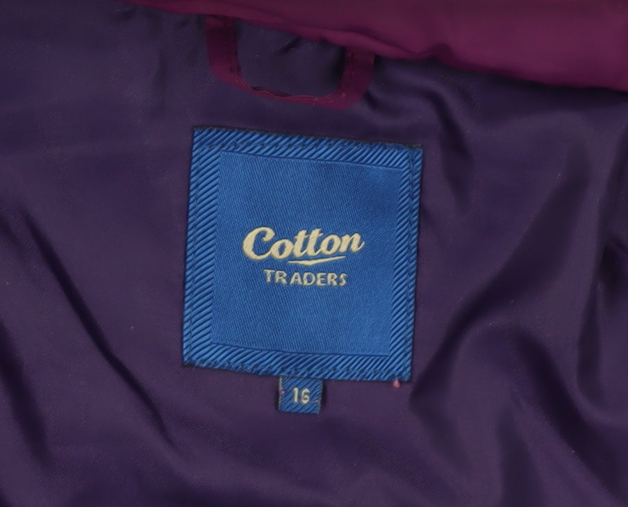 Cotton Traders Women's Red Puffer Jacket Coat Size 16