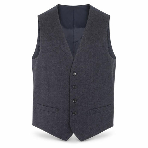 Marks and Spencer Men's Blue Waistcoat, Size 40R - Formal
