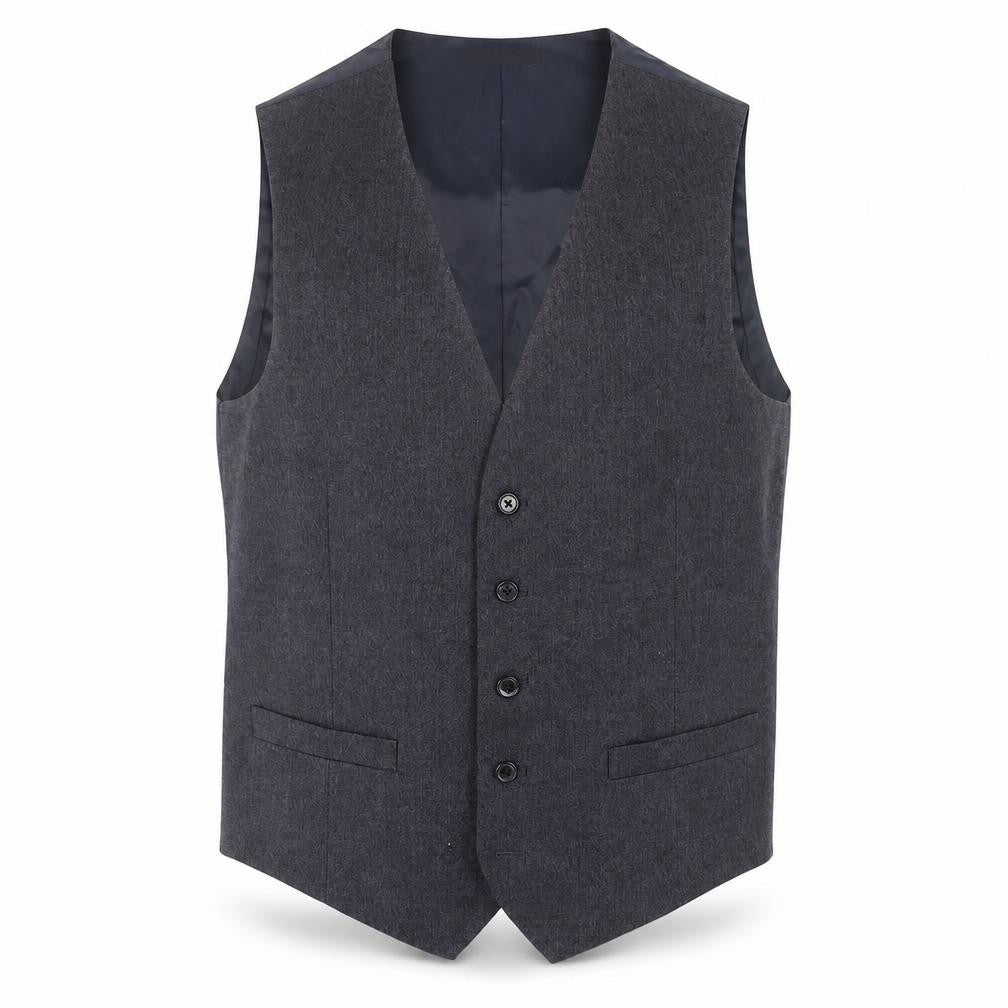 Marks and Spencer Men's Blue Waistcoat, Size 40R - Formal
