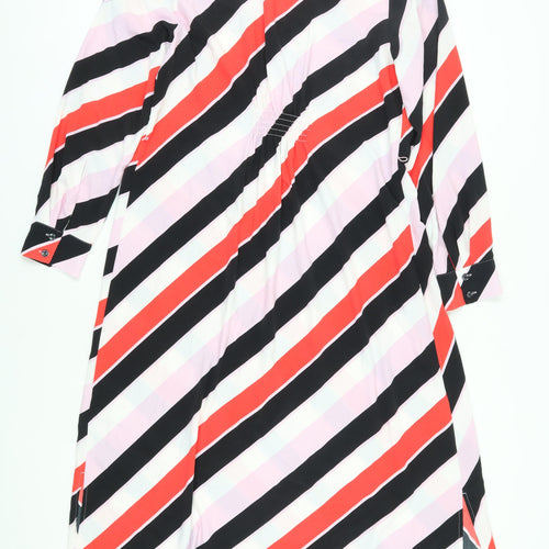 Marks and Spencer Women's Striped Midi Wrap Dress