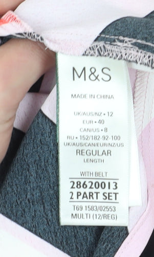 Marks and Spencer Women's Striped Midi Wrap Dress