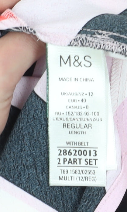 Marks and Spencer Women's Striped Midi Wrap Dress