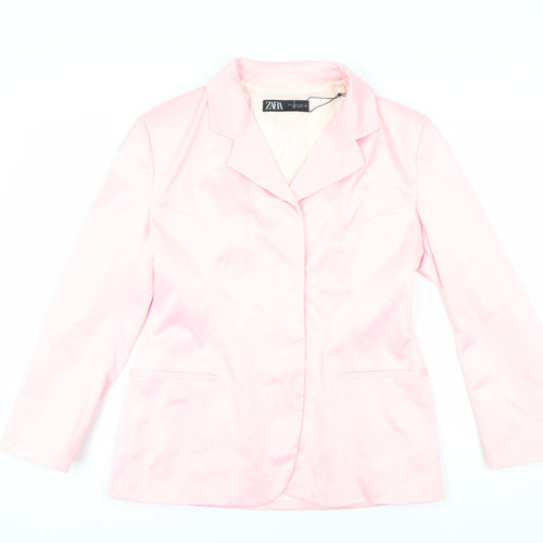 ZARA Women's Pink XL Blazer Notch Lapel New