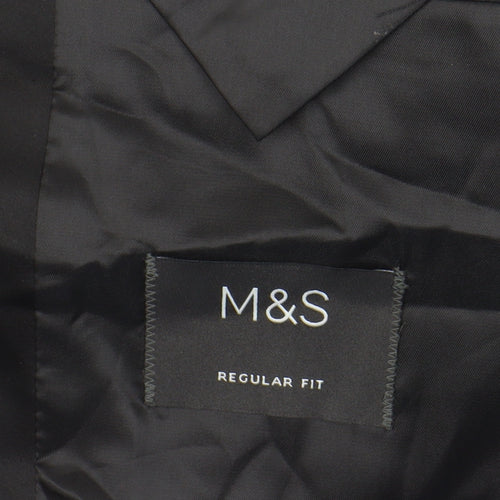 Marks and Spencer Men's Black Tuxedo Blazer - Size 48S
