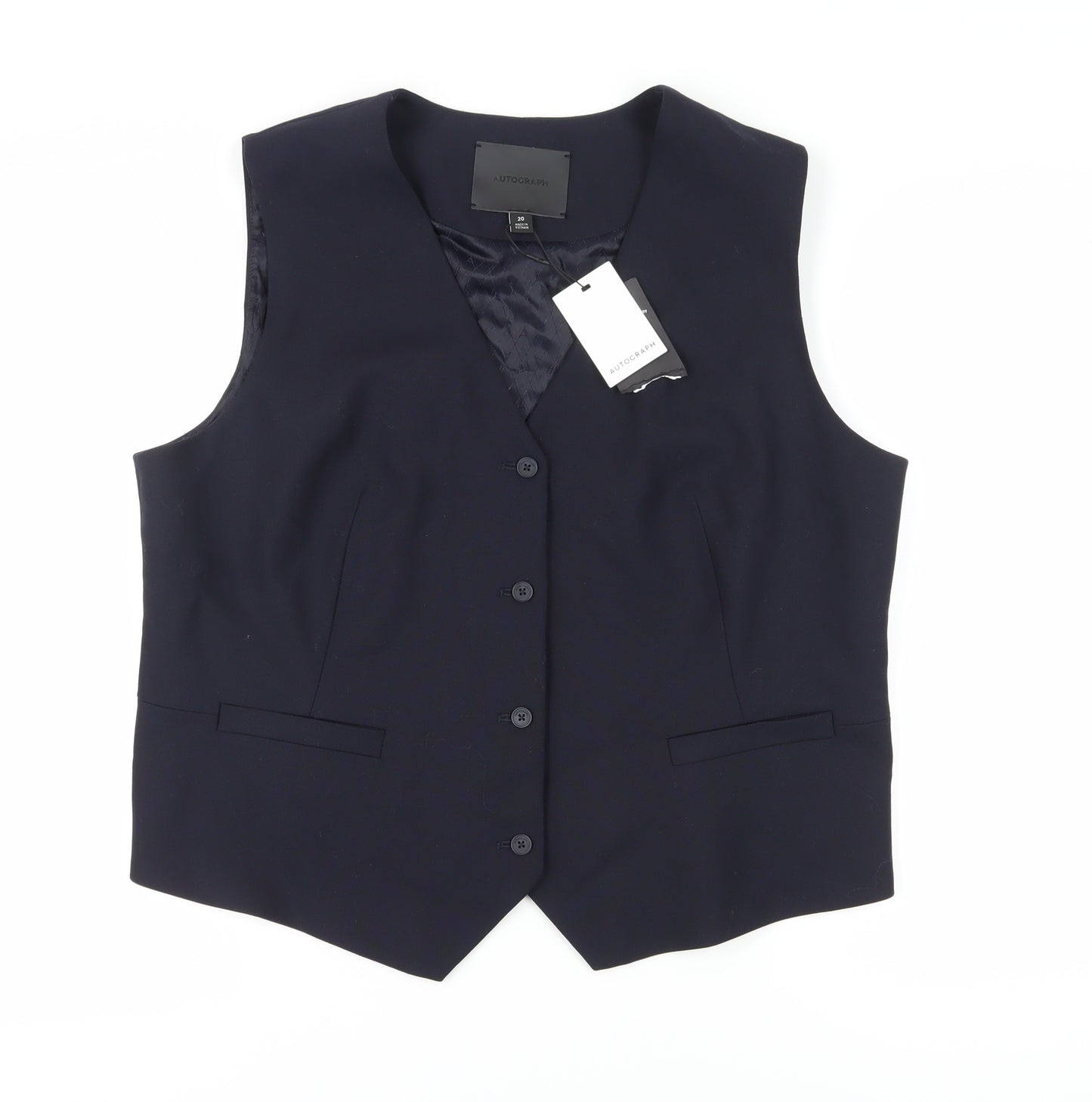 Marks and Spencer Women's Black Suit Waistcoat Size 20