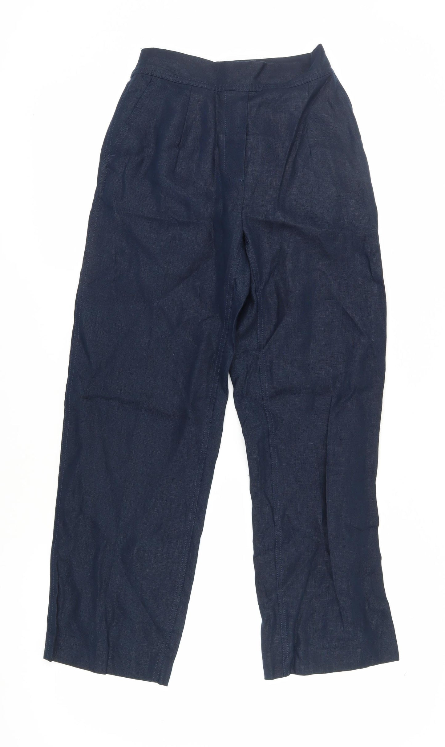 Marks & Spencer Women's Blue Linen Trousers Size 6