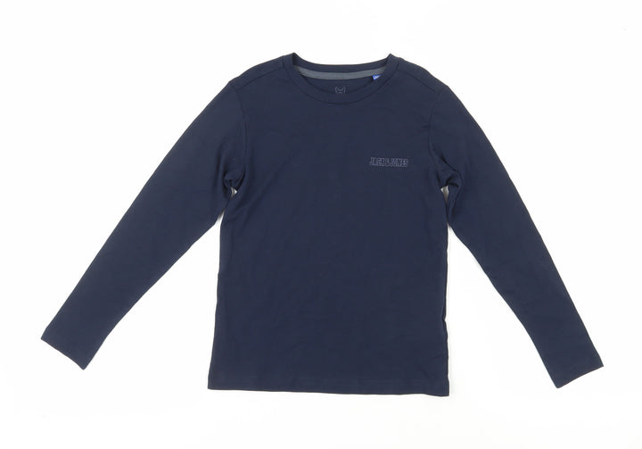Jack & Jones Boys Blue Cotton Long Sleeve Pullover Top