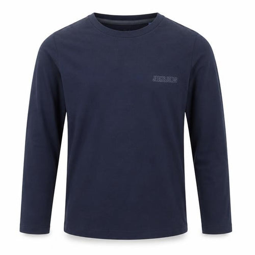Jack & Jones Boys Blue Cotton Long Sleeve Pullover Top