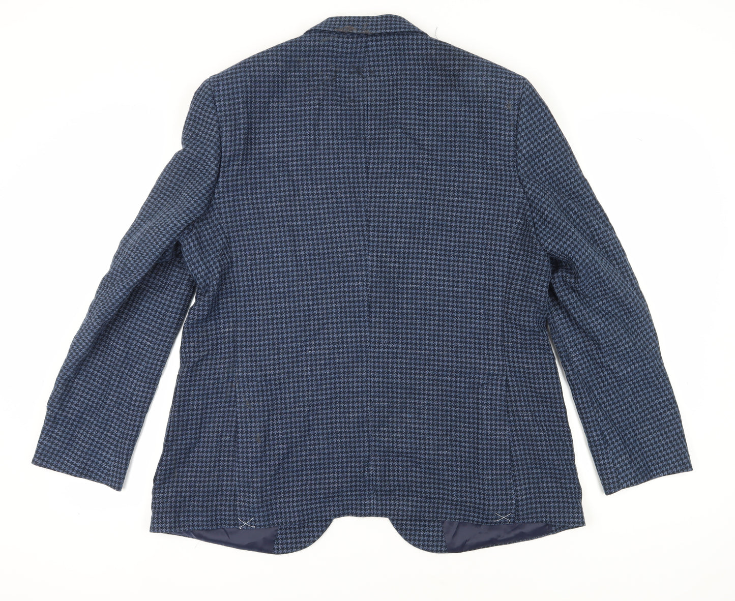 Marks and Spencer Men's Blue Wool Tweed Blazer, 46 Regular