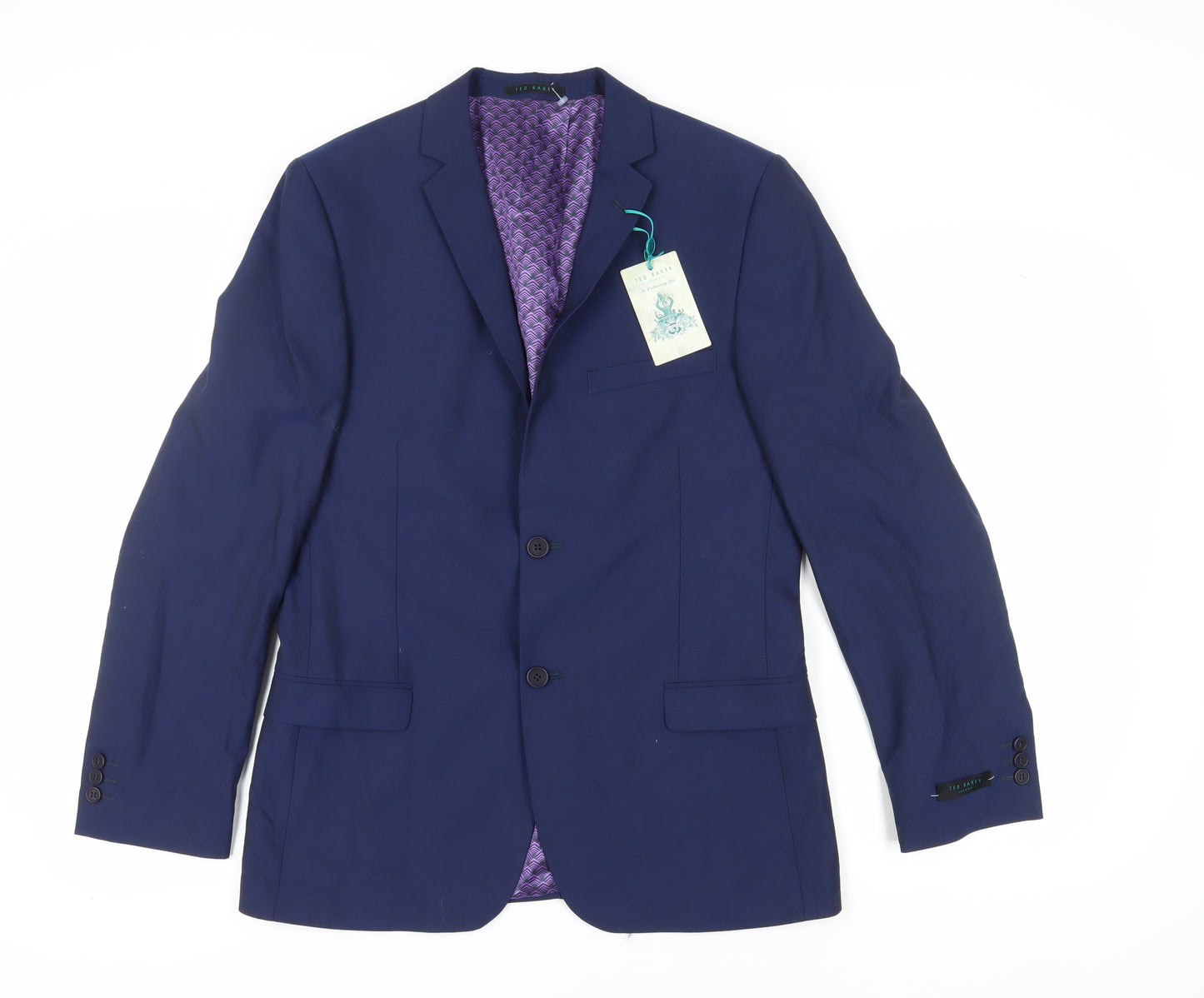 Ted Baker Men's Blue Blazer, 40R, Formal Jacket