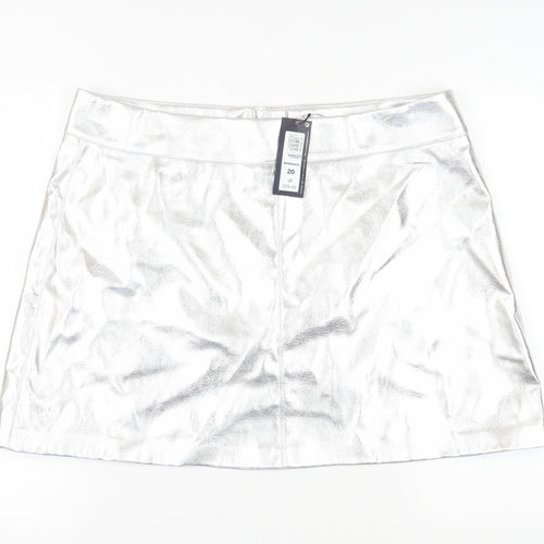 Marks and Spencer Women's Silver Short Pencil Skirt