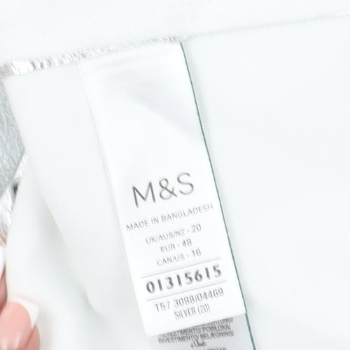 Marks and Spencer Women's Silver Short Pencil Skirt