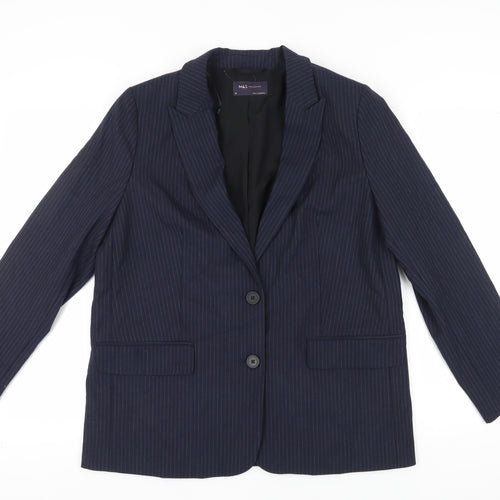 Marks & Spencer Women's Black Pinstripe Blazer Size 14