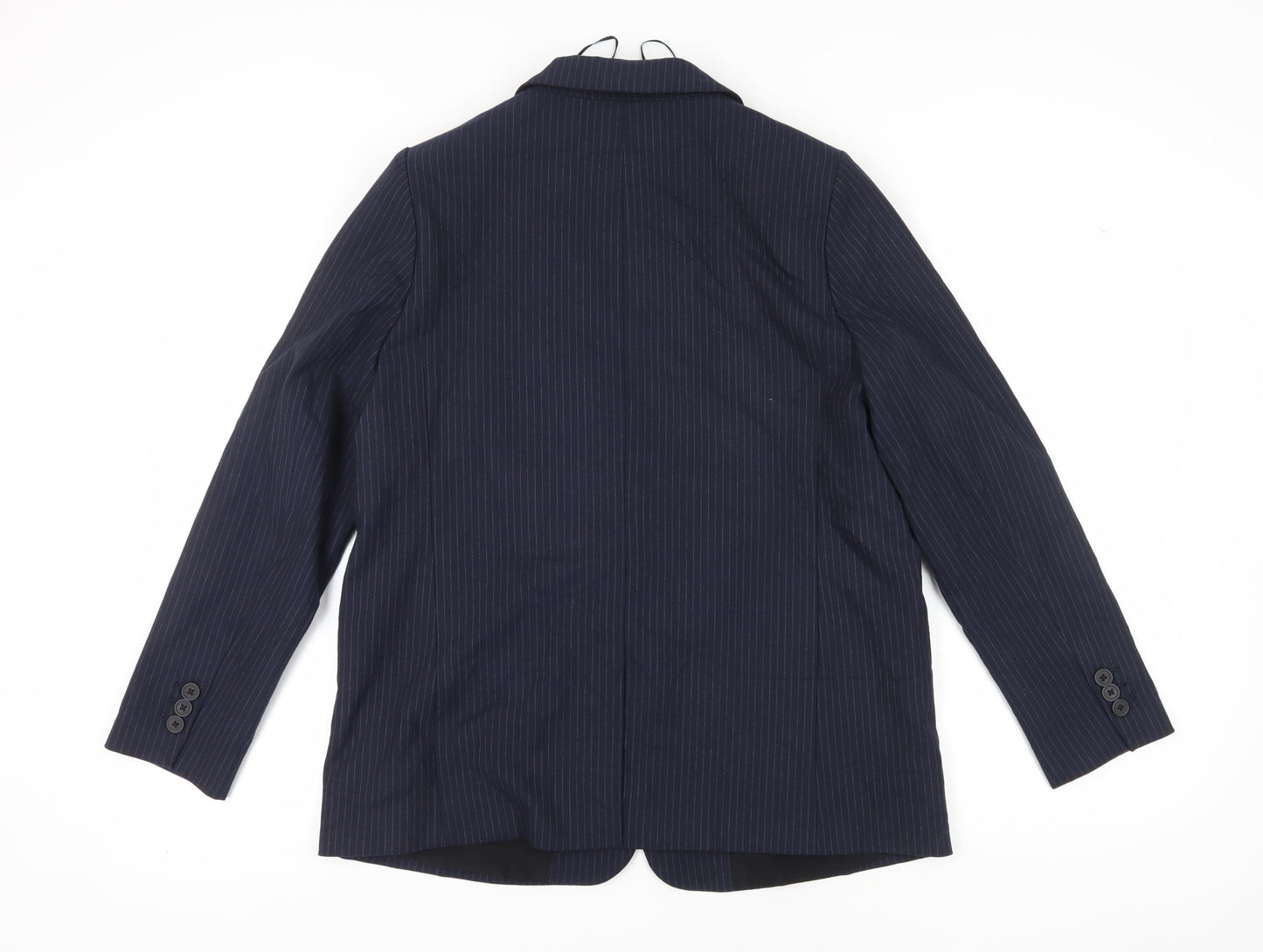 Marks & Spencer Women's Black Pinstripe Blazer Size 14