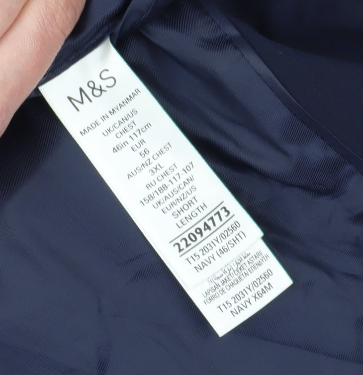 Marks and Spencer Men's Blue Blazer 46S