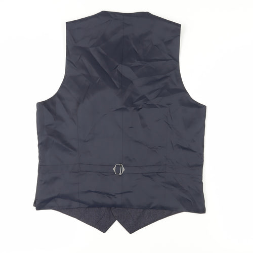 Marks and Spencer Men's Blue Waistcoat 40 Regular Fit