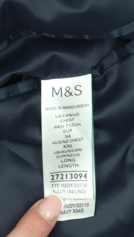 Marks and Spencer Men's Blue 44L Formal Blazer Jacket