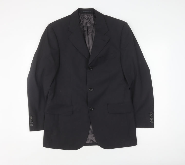 Van Gils Men's Black Blazer 36R Single-Breasted