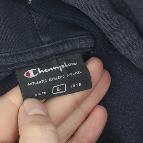 Champion Men's Black Pullover Hoodie Size L