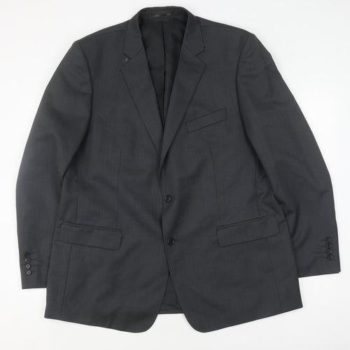 Magee Men's Grey Wool Suit Jacket, Size 46R, Formal Wear