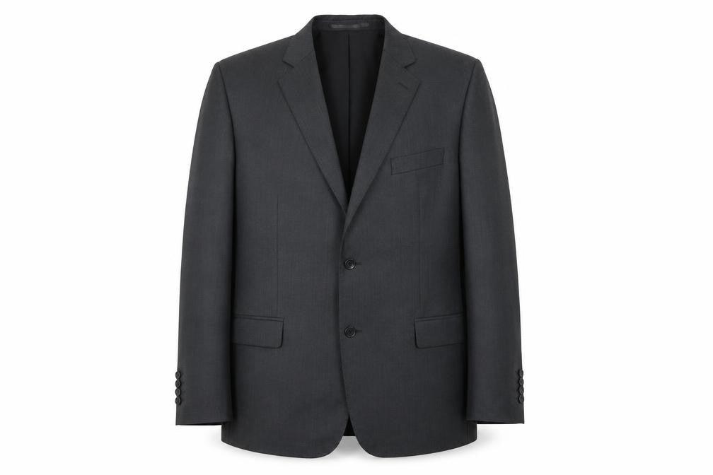 Front view of Magee Men's Grey Wool Suit Jacket, size 46R, Formal Wear