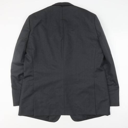 Magee Men's Grey Wool Suit Jacket, Size 46R, Formal Wear