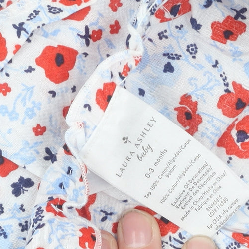 Laura Ashley Baby Floral Blouse, 0-3 Months, Multicoloured